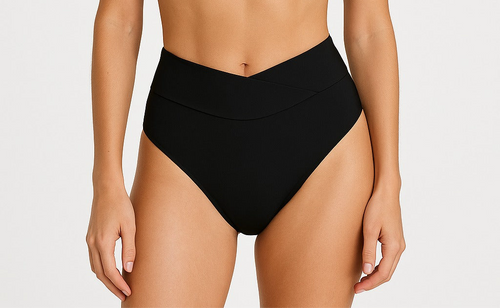 Cross waist high swimsuit bottom