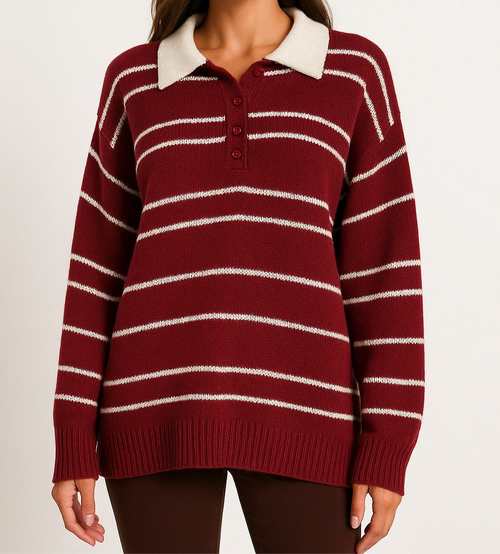 Oversized striped sweater