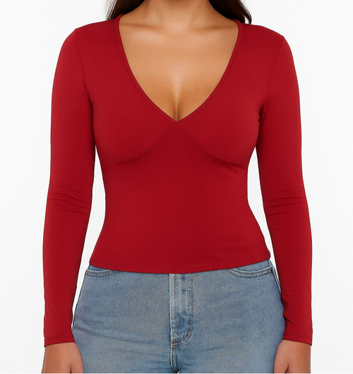 Long shirt with neckline