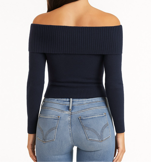 A sweater with bare shoulders