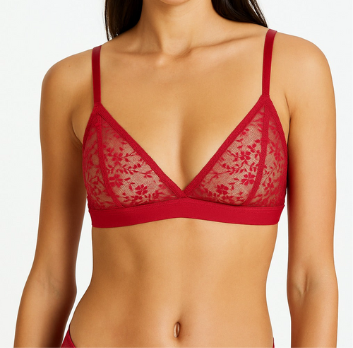Floral lace bra