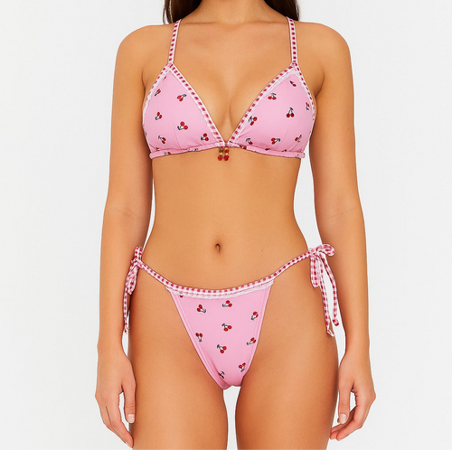 Cherry bikini with cherry accessories