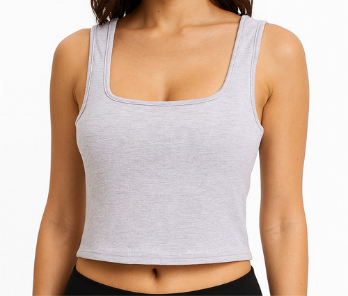 X-back tank top with built-in bra