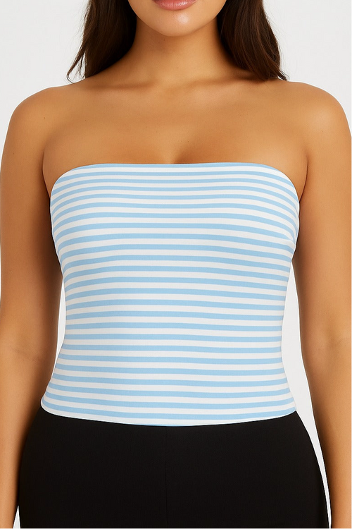 Striped strapless