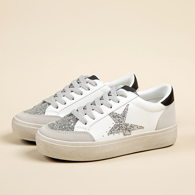Sneakers with glittering stars