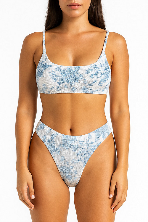 Floral cotton bikini