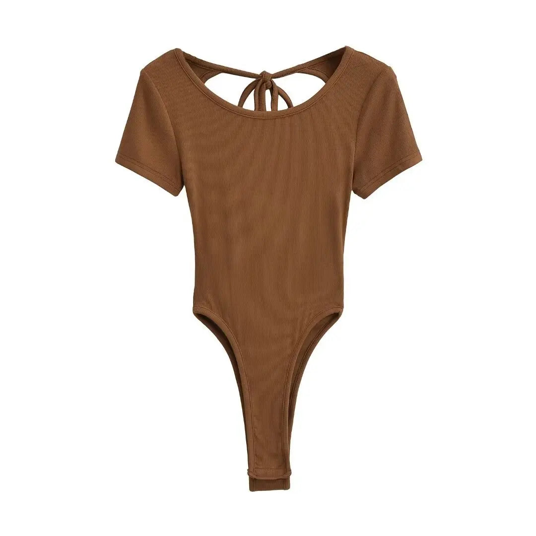 Bodysuit with open tie back