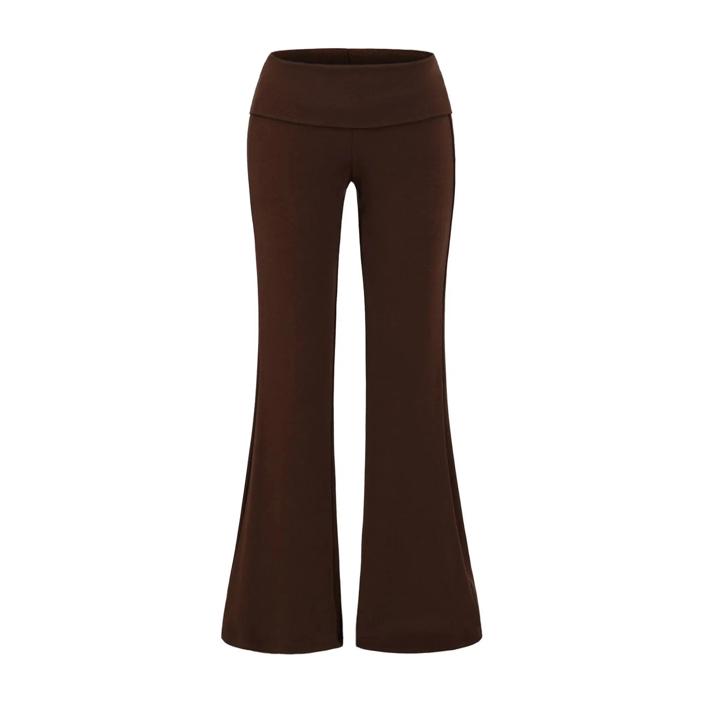 מכנסיים מתרחבים עם מותן מתקפלת