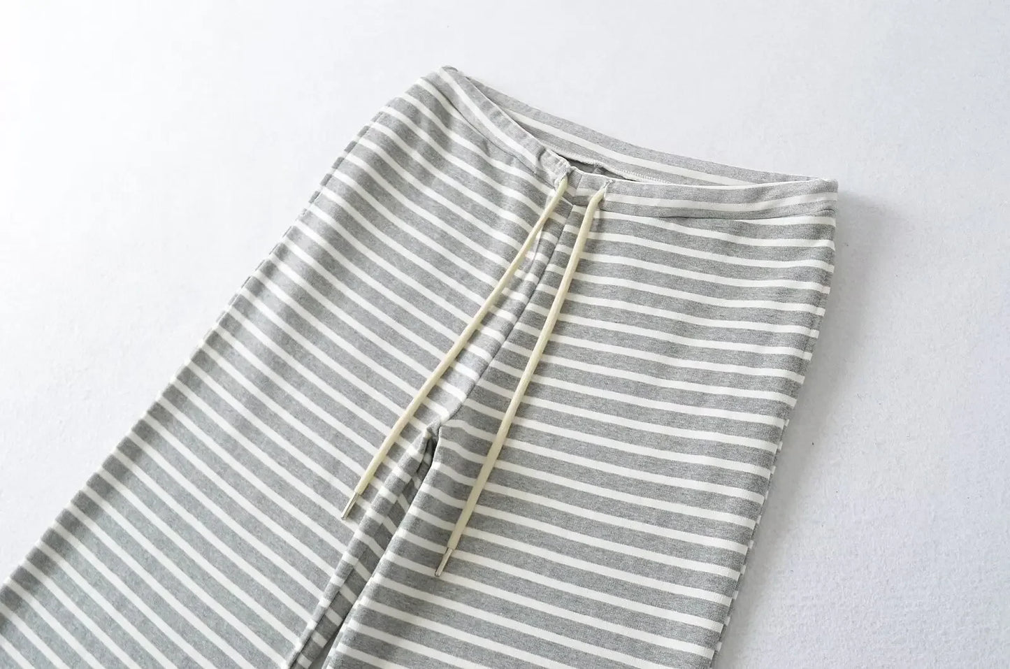 Soft flared striped pants