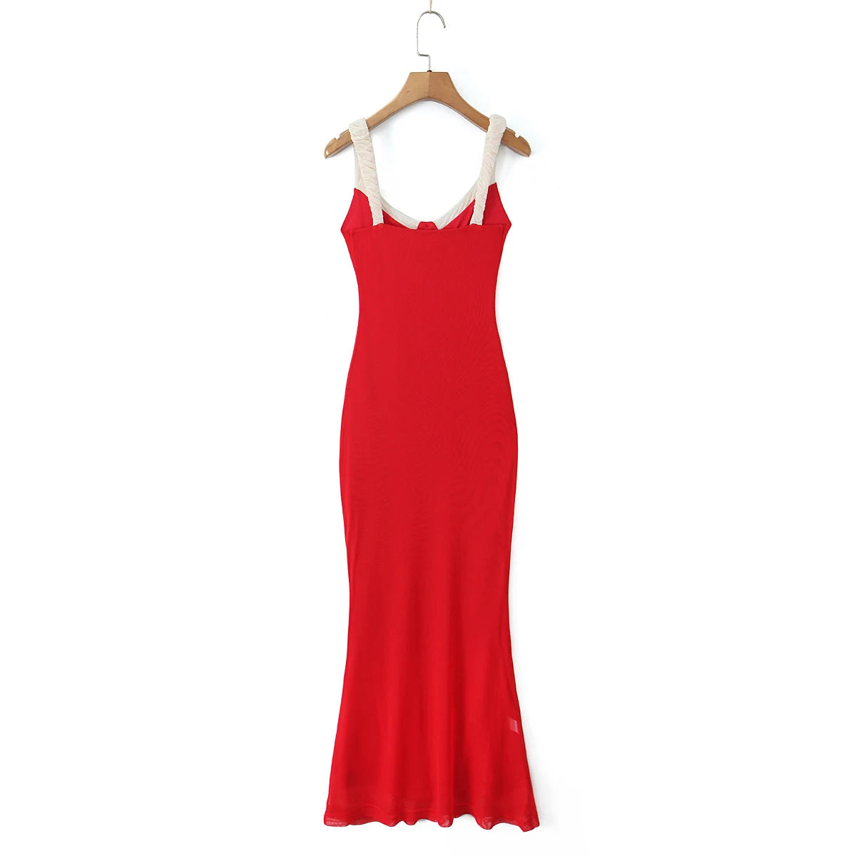 Red dress with a small flower