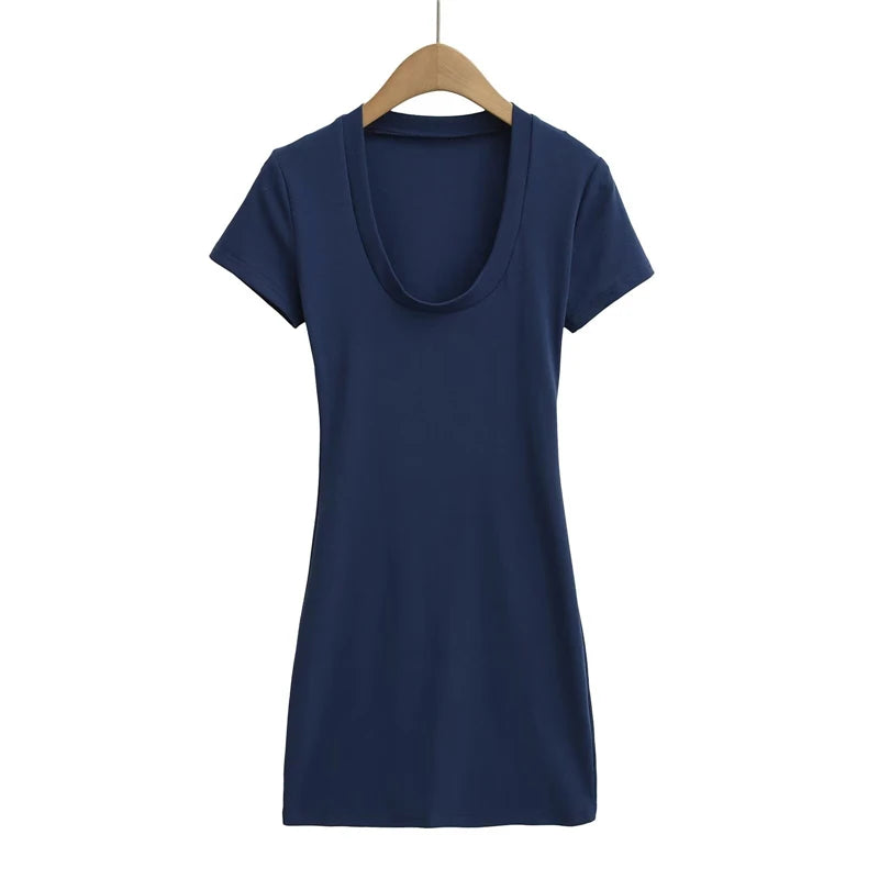 Basic round neckline dress