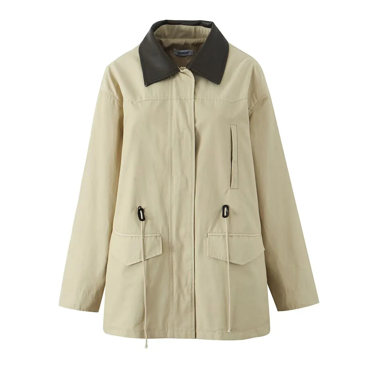 beige oversized coat