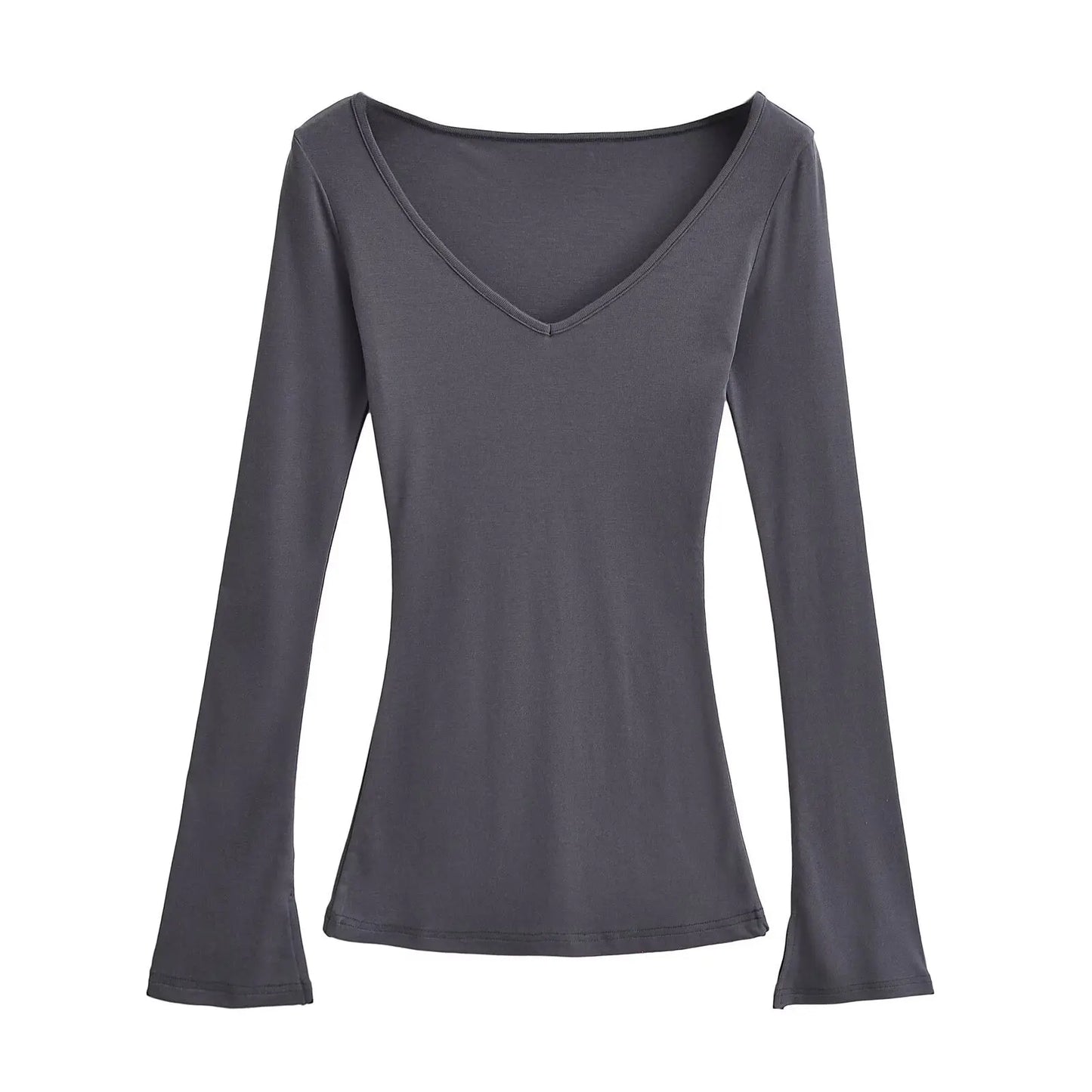 Shirt with flared sleeves