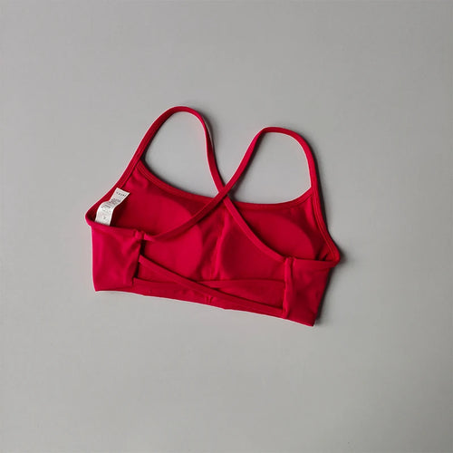 Sports bra with an open back