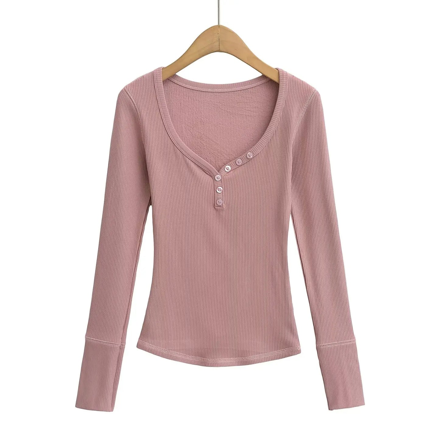 Half-open button-down shirt