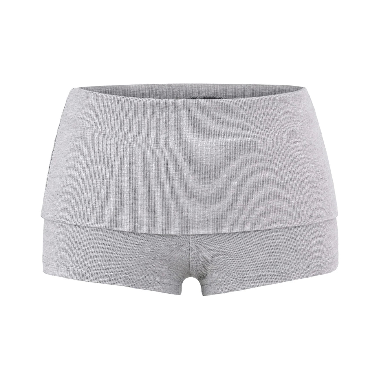 Shorts with folded rubber