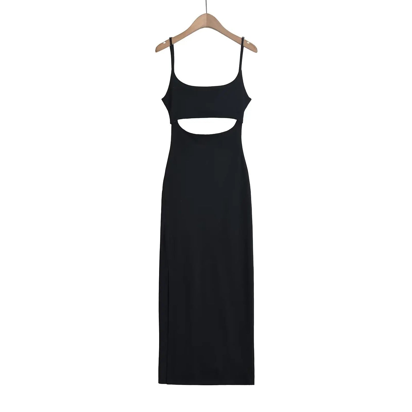 A dress with an opening in the stomach