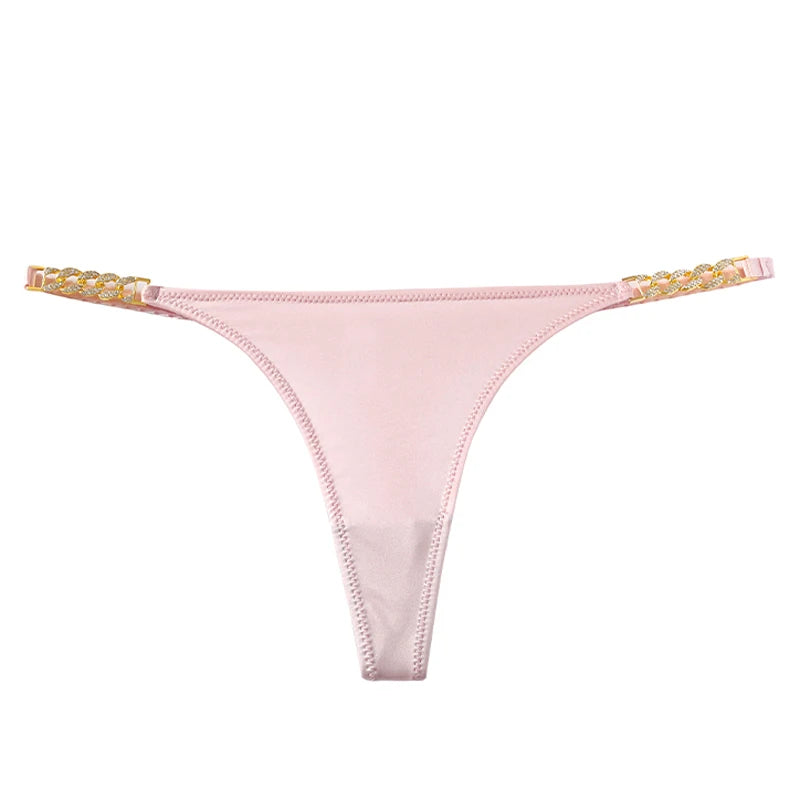 Thong with chains on the sides