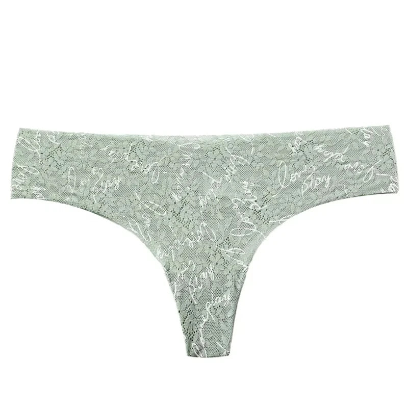Thong underwear with illustrations