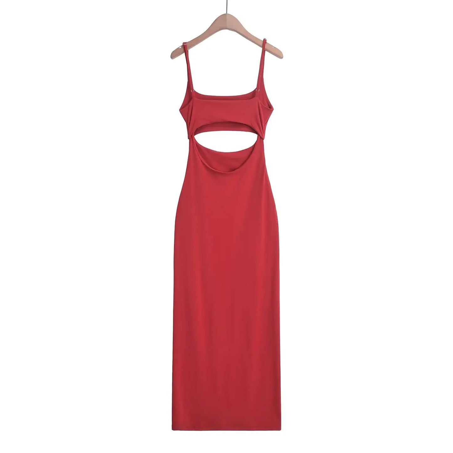 A dress with an opening in the stomach