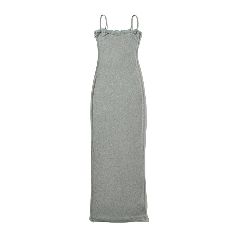 Bodycon dress with lace decorations