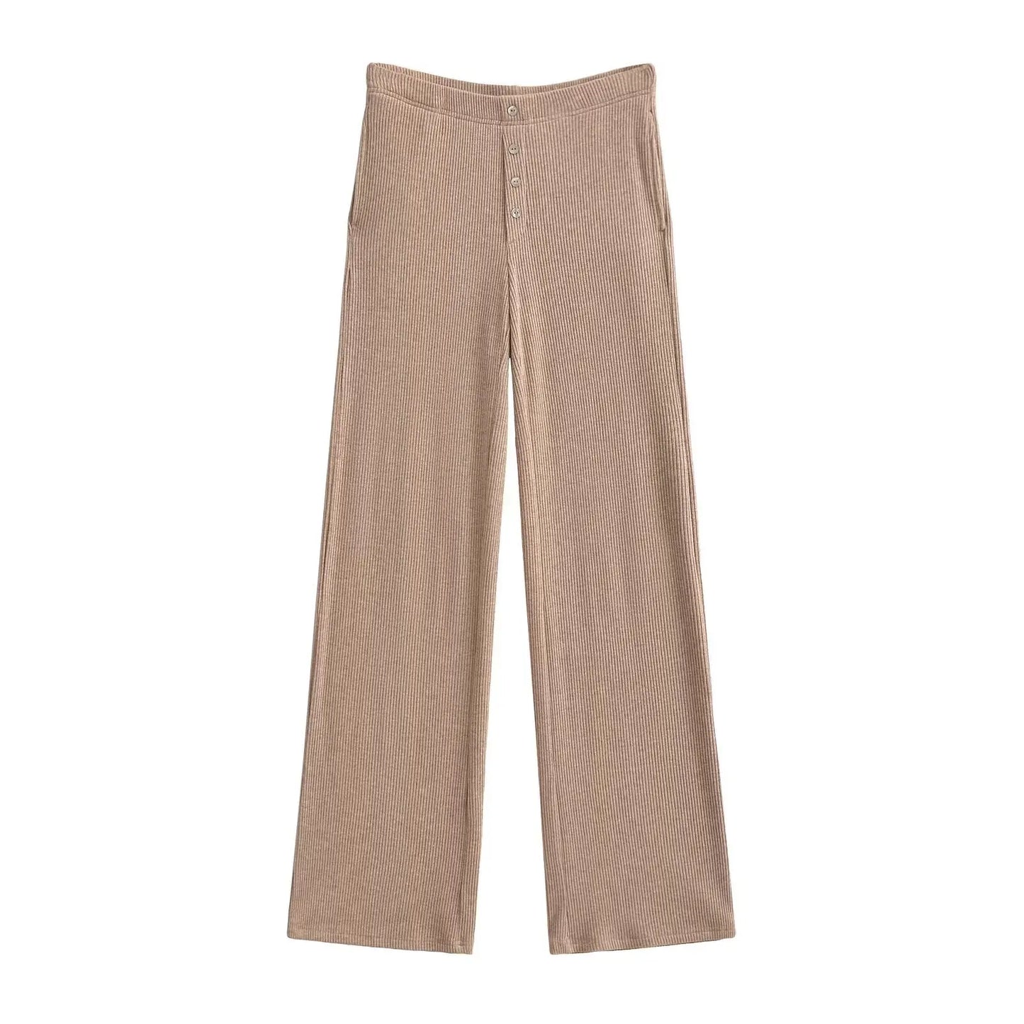 Aesthetic long pants with buttons