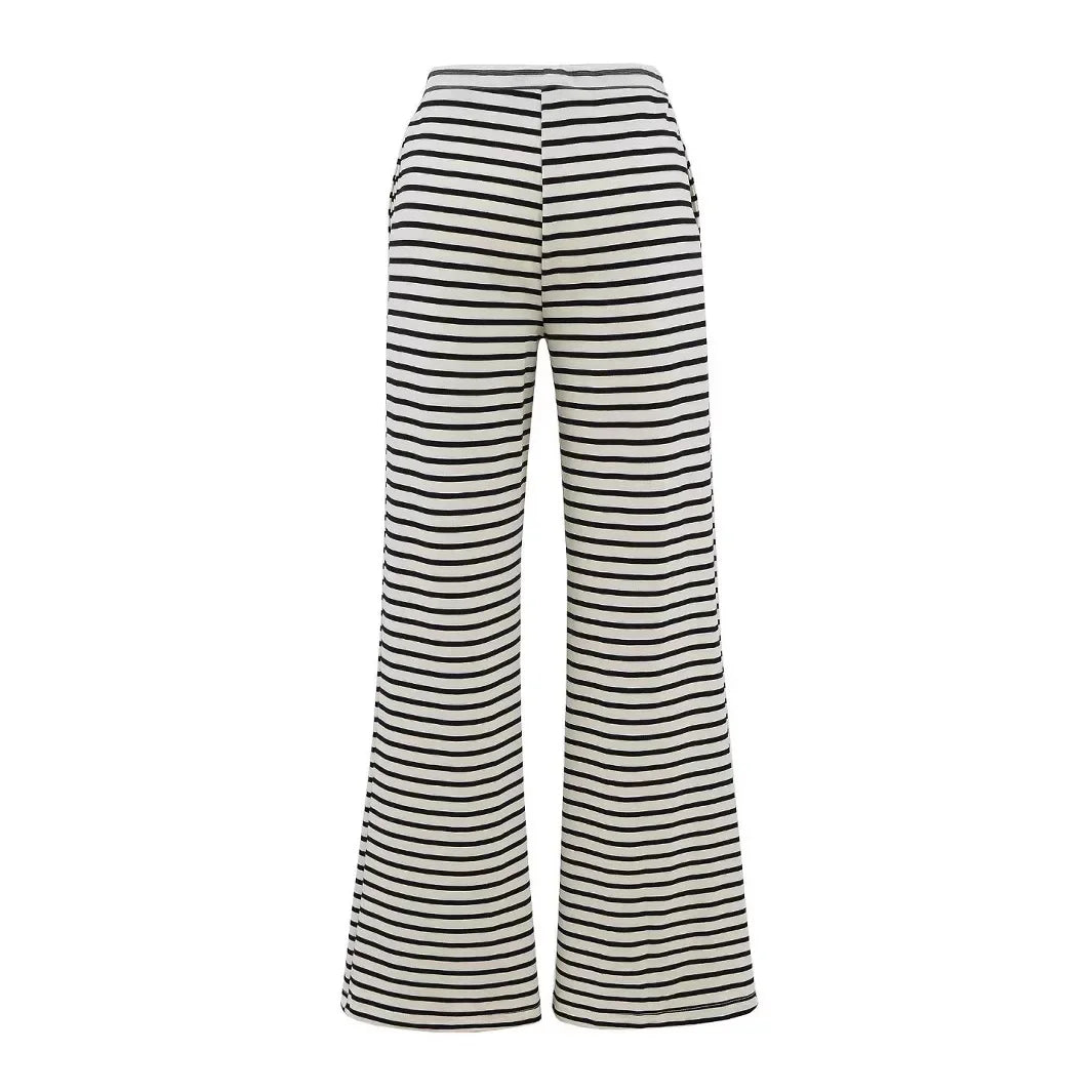 Soft flared striped pants