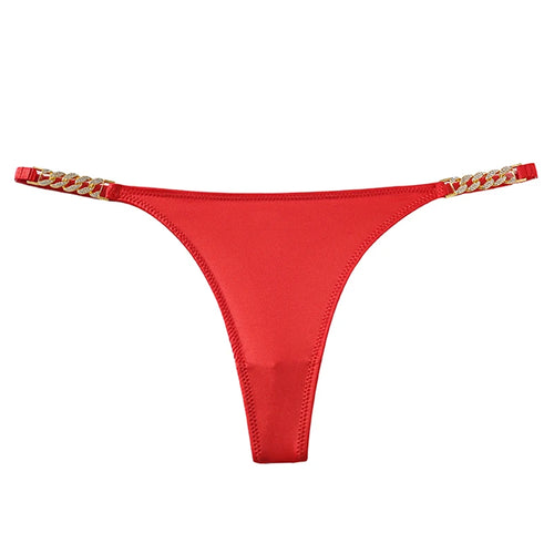 Thong with chains on the sides