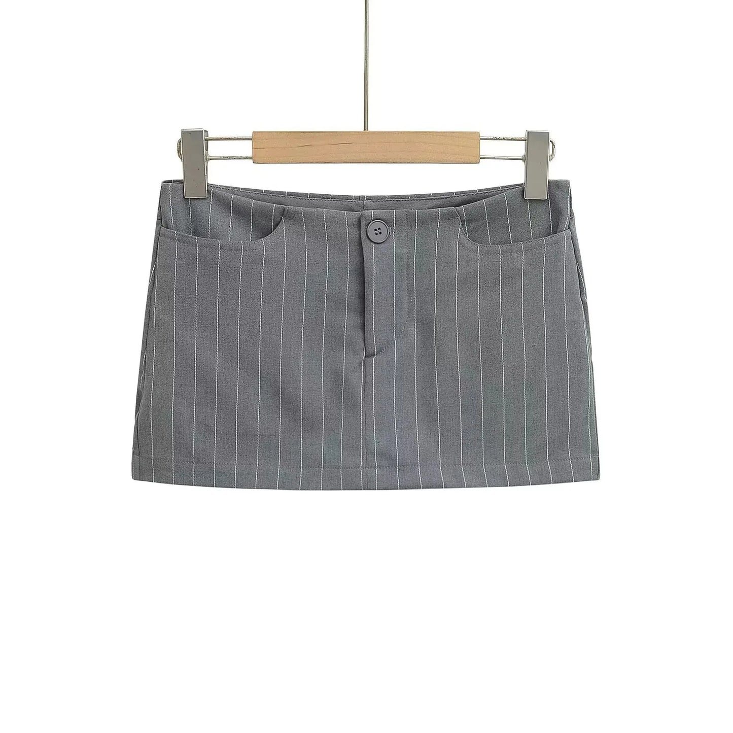חצאית פסים בגזרה נמוכה עם מכנסונים מובנים
