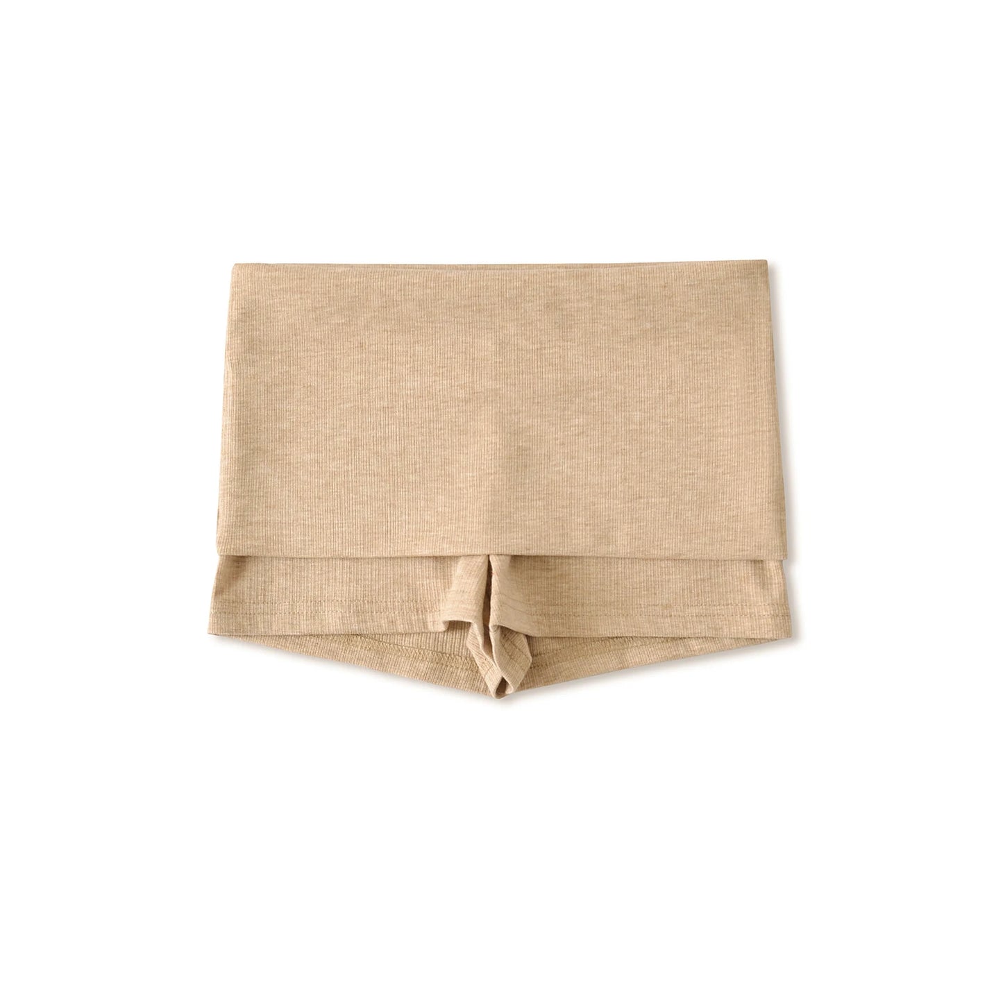 Shorts with folded rubber