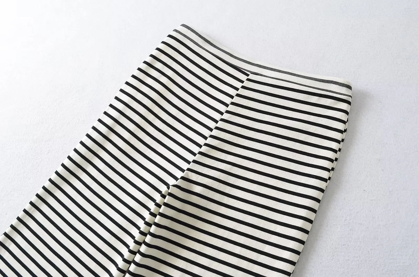 Soft flared striped pants
