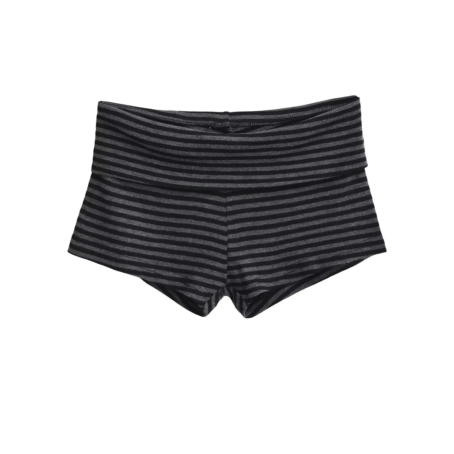 שורט פסים מקופל גזרה נמוכה