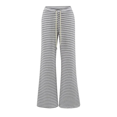 Soft flared striped pants