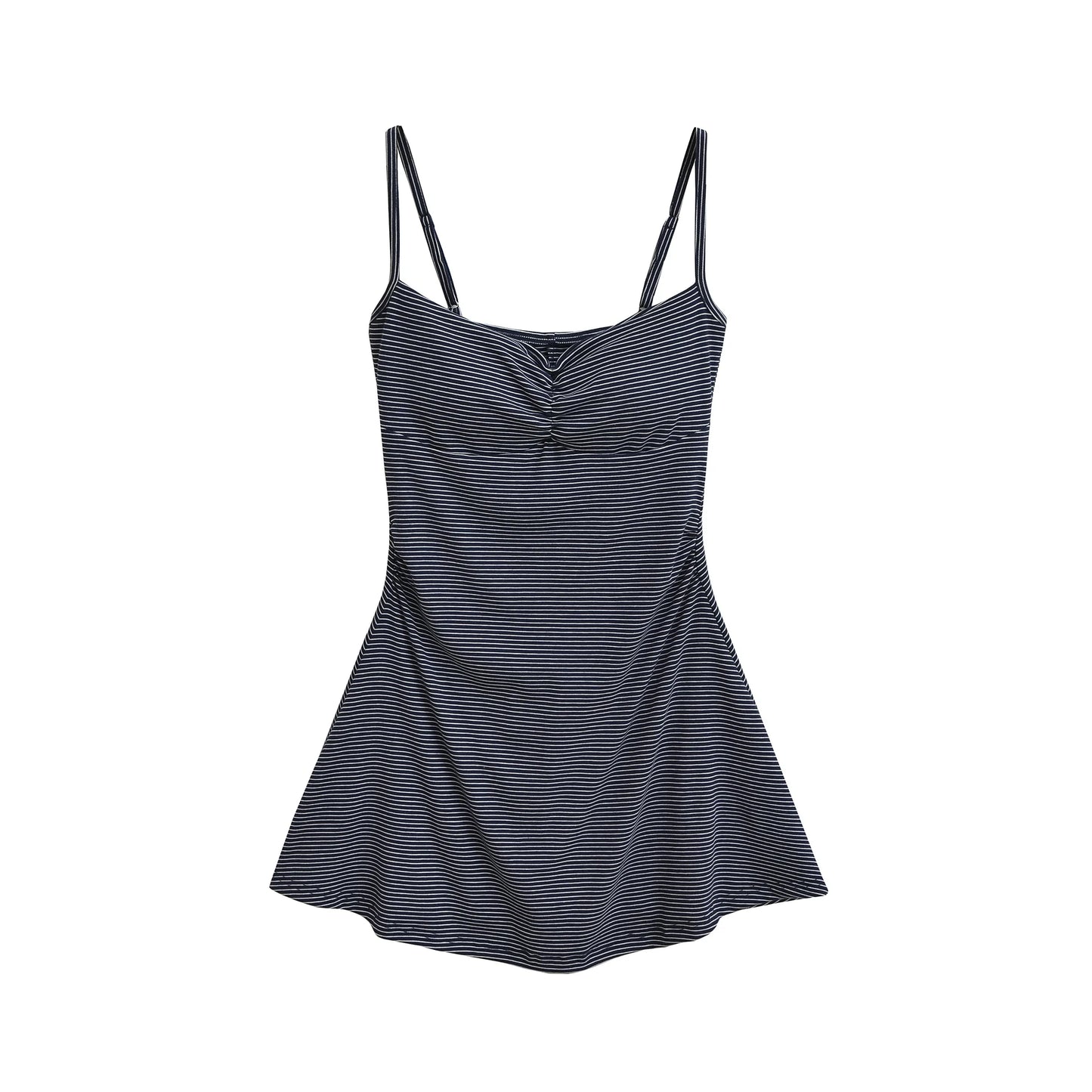 שמלת פסים עם חזייה מובנת