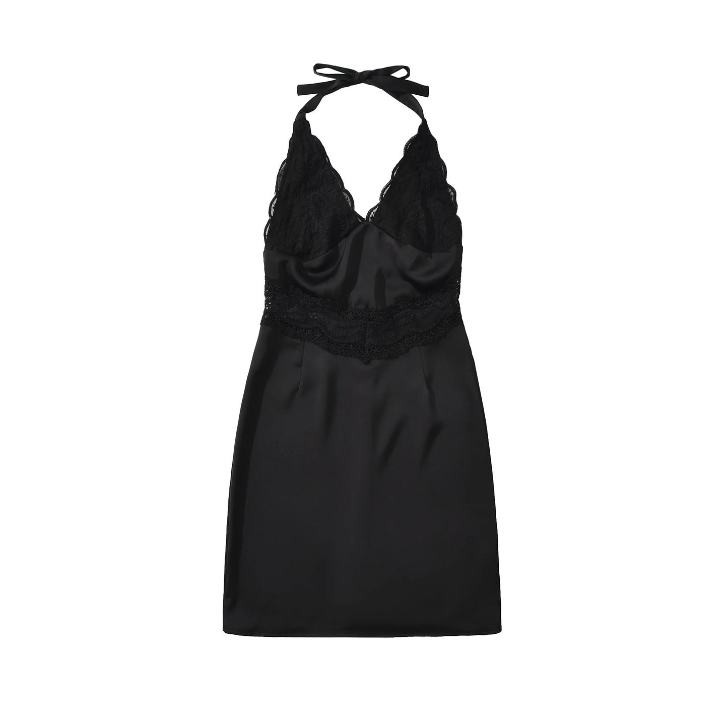 Lace collar dress