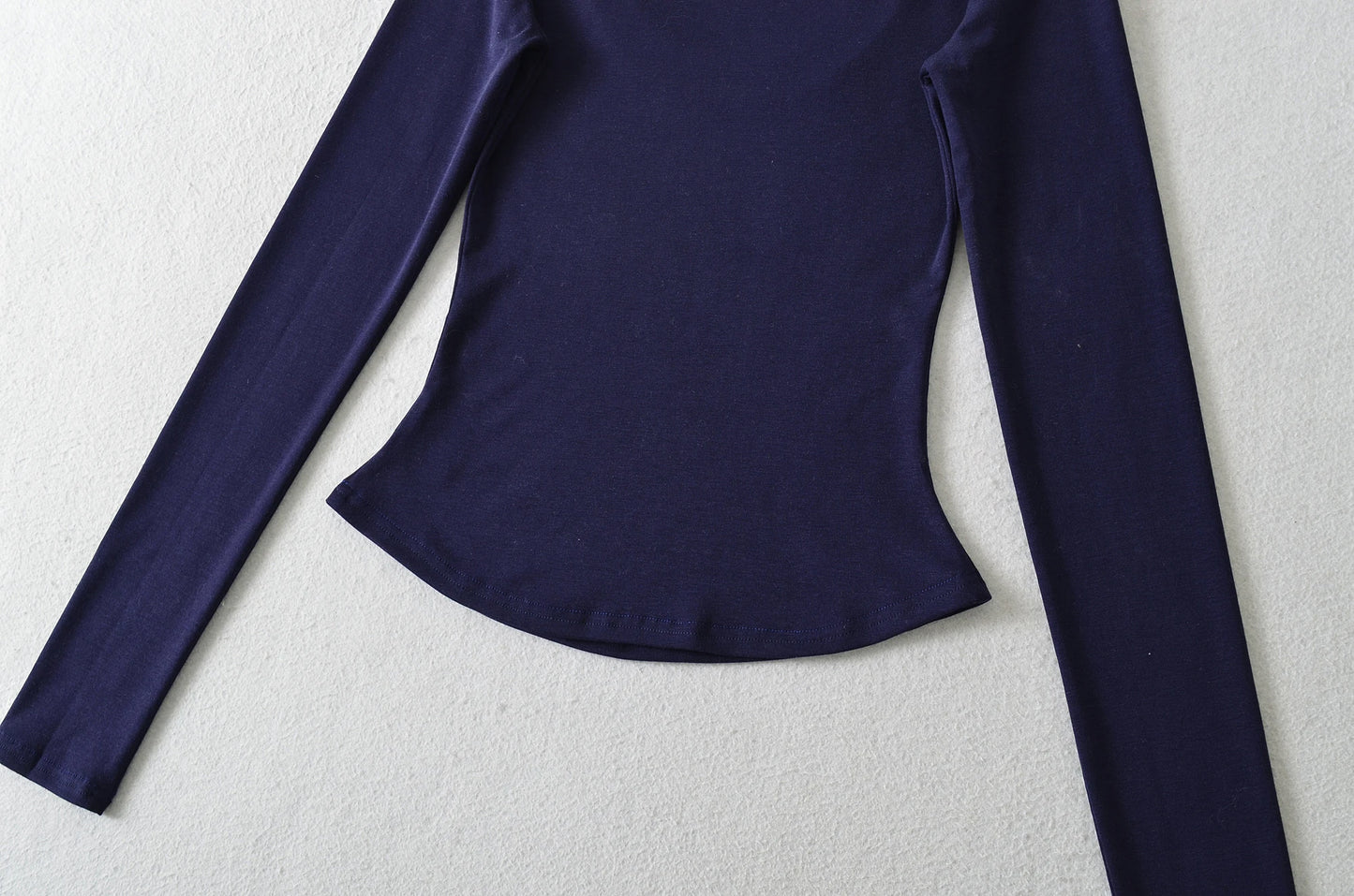 A soft long shirt with a round neckline