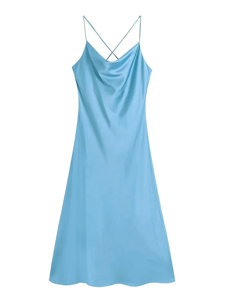 Satin X dress on the back