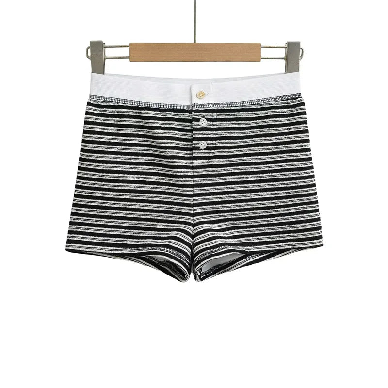 Short striped buttons