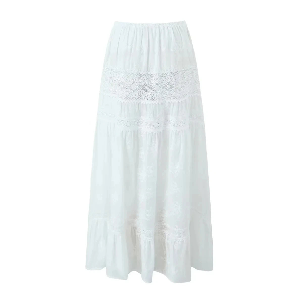 Aesthetic long lace skirt