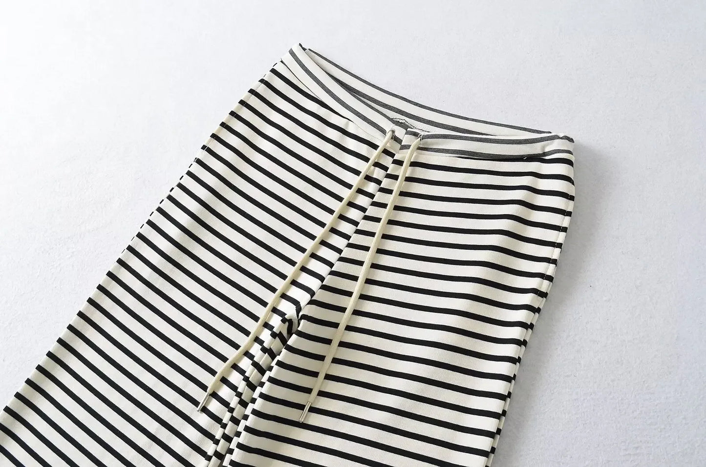 Soft flared striped pants