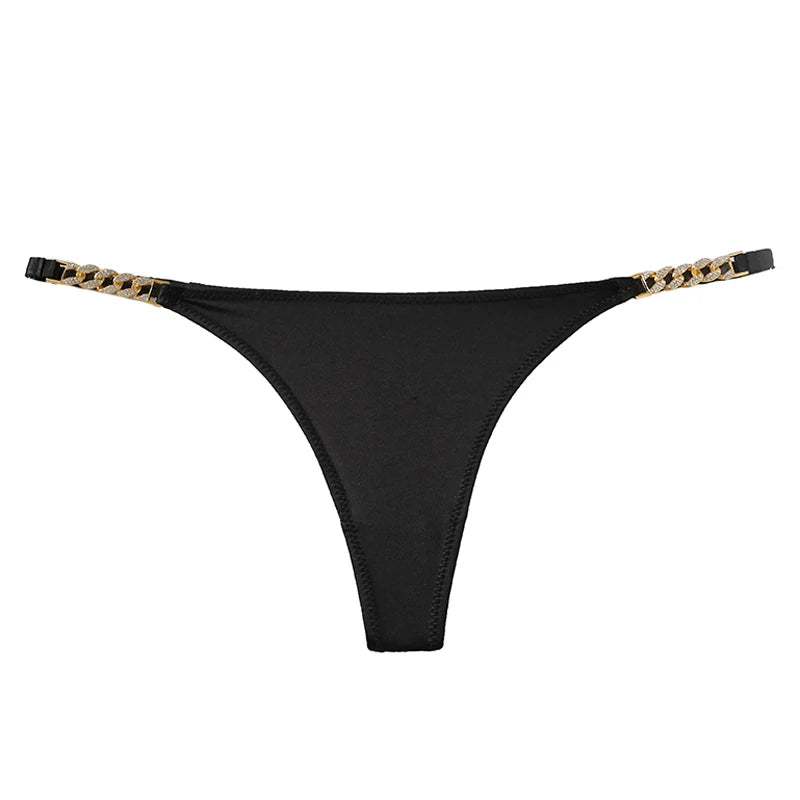 Thong with chains on the sides