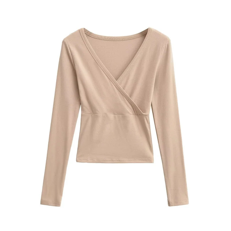 Long wrap shirt