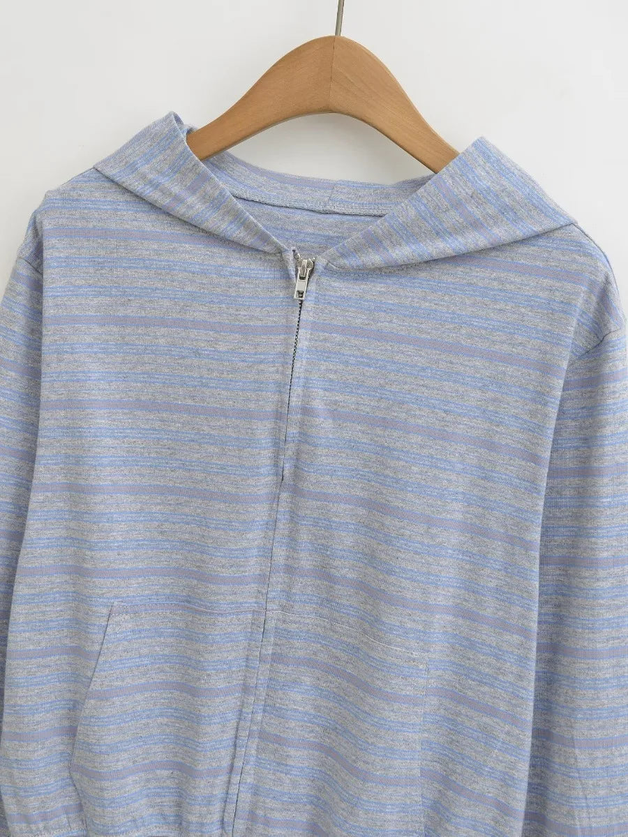 Basic Striped Sweatshirt