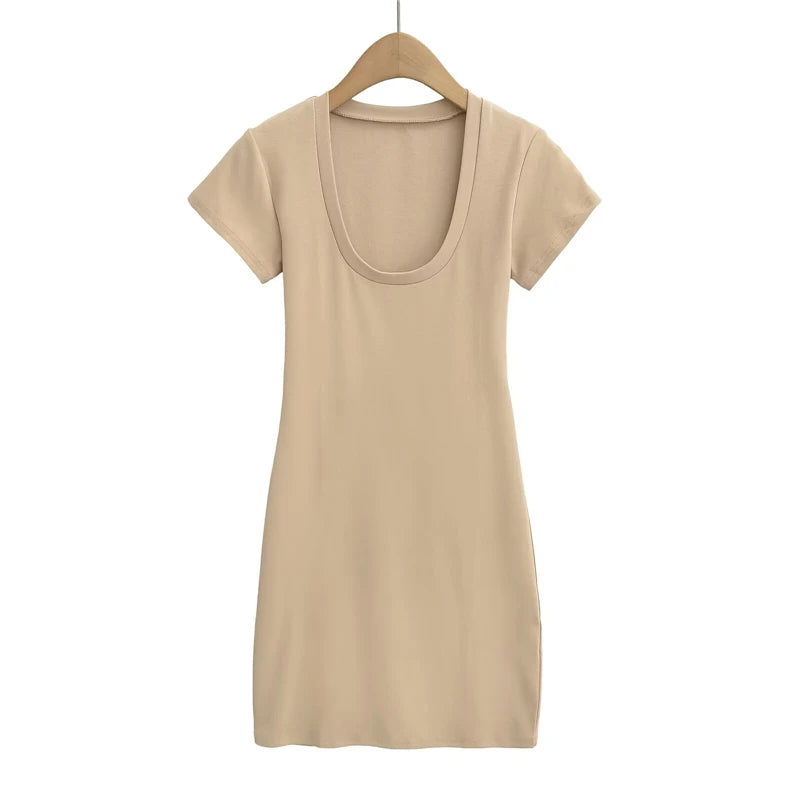 Basic round neckline dress