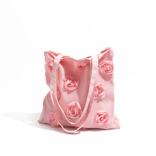 A bag with prominent roses