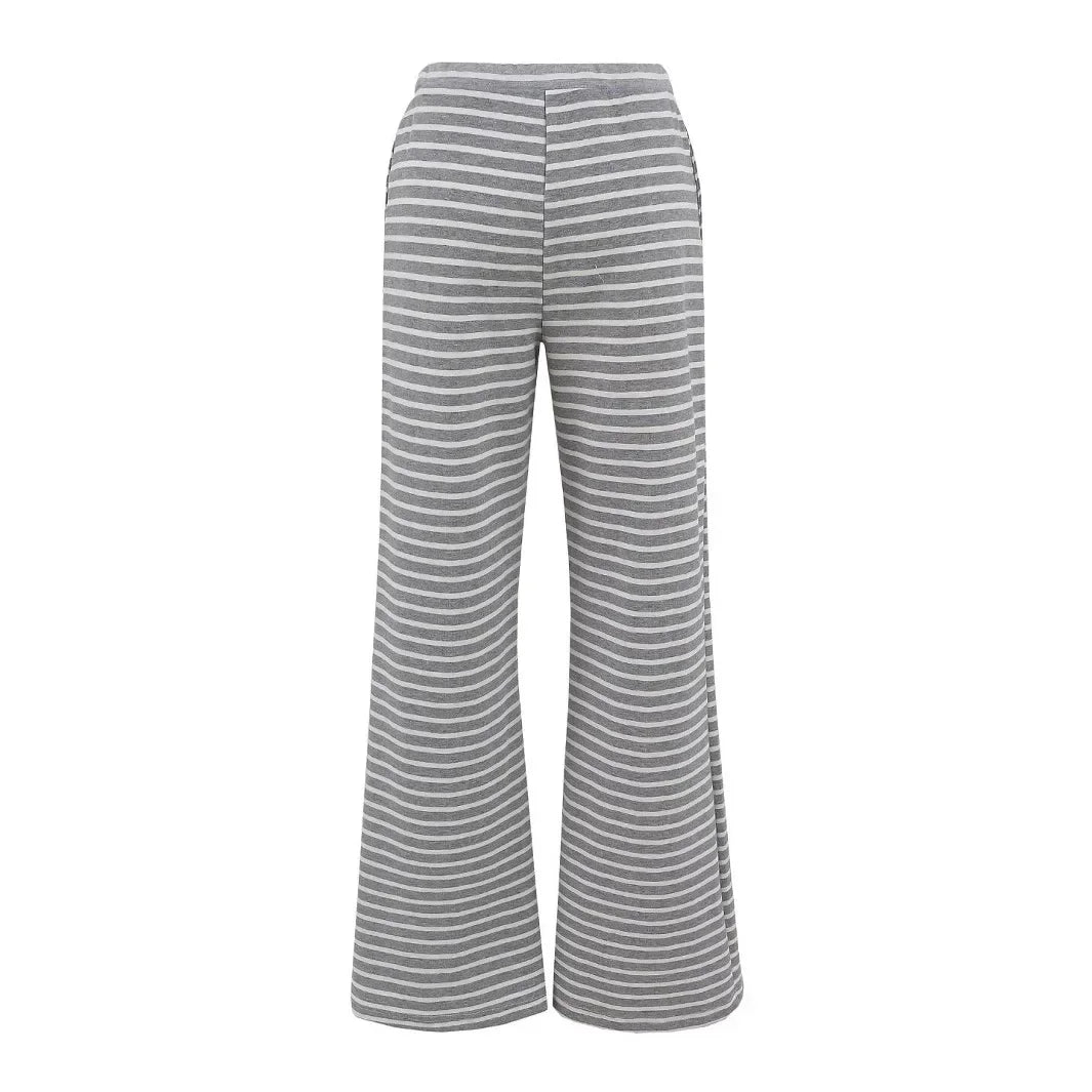 Soft flared striped pants