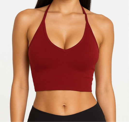 Belly tank top with a built-in bra