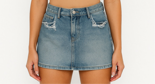 Mini denim skirt