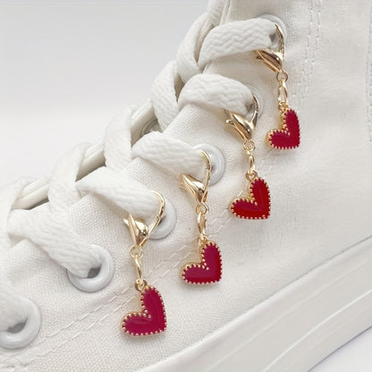 Heart pendants accessories for shoes
