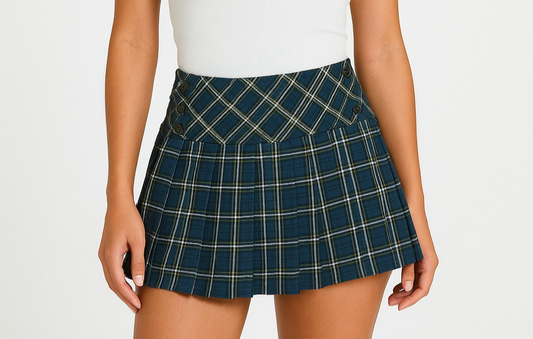 Plaid mini skirt